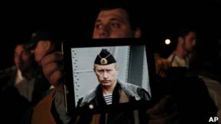 Российский демонстрант на Кипре