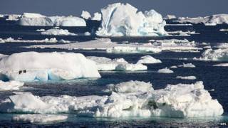 hielo marino en la Antártica