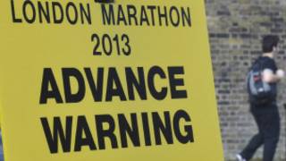 Señal para maratón de Londres