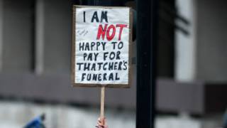 Wani Allon adawa da Margret Thatcher lokacin Jana'izar ta