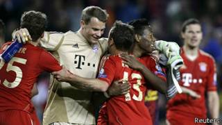 Alegría de los jugadores del Bayern de Múnich