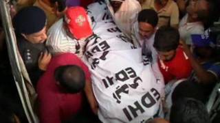 کراچی به خاک سپاری خانم حسین