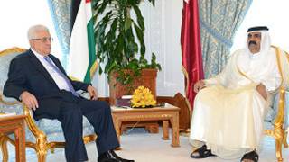 امير قطر مع الرئيس عباس