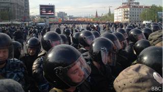 Цепи полиции на Болотной 6.06.12