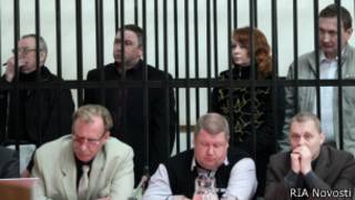 Подсудимые по делу катастрофы теплохода "Булгария" и их защитники