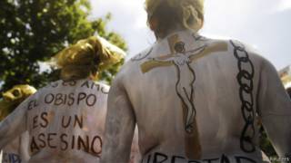 Manifestantes en El Salvador