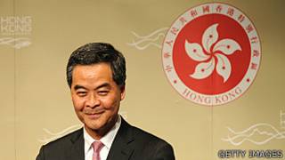 梁振英在美國紐約(10/6/2013)