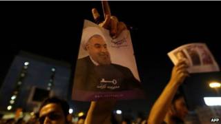 manifestação em apoio a Rouhani (foto: AFP)