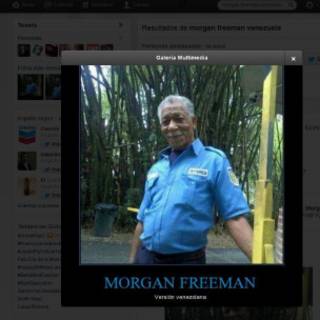 Toma de la pantalla de Twitter con las imágenes de Ramón Blanco, el venezolano que se parece a Morgan Freeman.