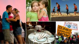 Adultos y niños en diferentes situaciones