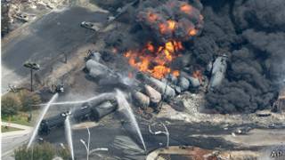 Explosión de tren en Quebec