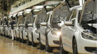 Конвейер на заводе Volkswagen