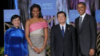 Hai ông Trương Tấn Sang, Barack Obama và hai phu nhân