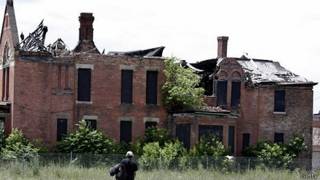 Casa abandonada en Detroit, Estados Unidos
