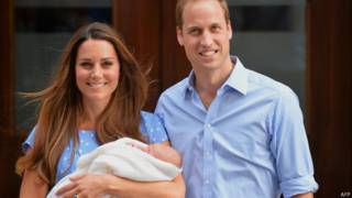 William, Kate y el pequeño George.