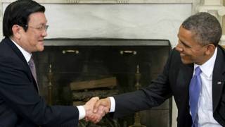 Chủ tịch VN Trương Tấn Sang và Ngoại trưởng Mỹ John Kerry
