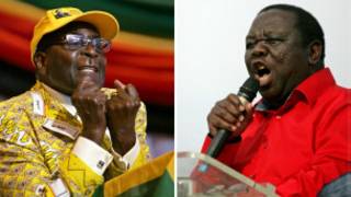 Robert Mugabe et Morgan Tsvangirai