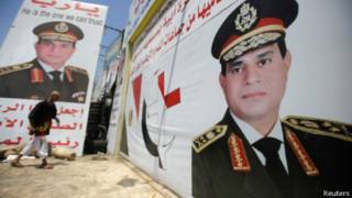 Hình ảnh Sisi trên đường phố Cairo