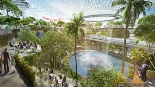 Foto do projeto do aeroporto de Changi. Foto: Changi Airport Group