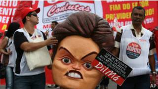 Protestos de centrais sindicais (Foto AP)