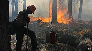 Bombero en Yosemite