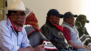 Vigilantes de la comunidad Purepecha de Los Reyes