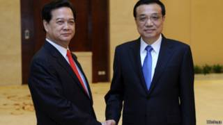Thủ tướng VN Nguyễn Tấn Dũng và Thủ tướng TQ Lý Khắc Cường tại hội chợ TQ-Asean ở Nam Ninh