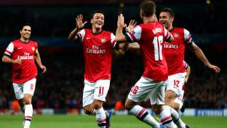 Arsenal wakishangilia ushindi