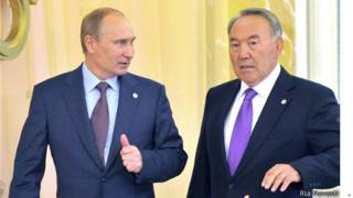 Путин и Назарбаев