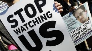 americans protest against NSA surveillance