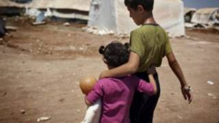 Niños refugiados sirios