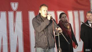 Алексей Навальный на "Русском марше" в 2011 году