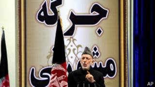 کرزی در لویه جرگه