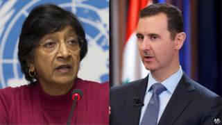 Bà Navi Pillay và ông Bashar al-Assad
