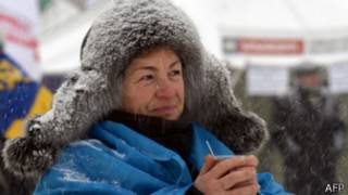Участница протестов