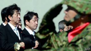Abe with military forces