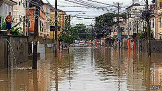 Inundación en Río de Janeiro