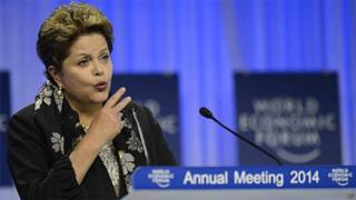 Dilma Rousseff durante discurso em Davos (AP)
