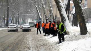 Снег в Душанбе