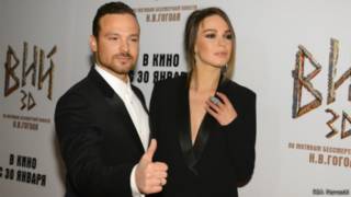 Алексей Чадов и Агния Дитковская на премьере фильма "Вий 3D"