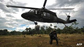 Operación antinarcóticos en Colombia