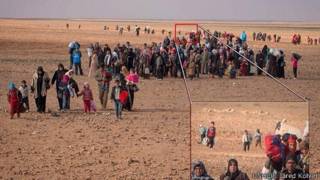 Refugiados sirios llegando a Jordania