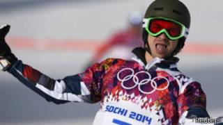 Российский сноубордист Вик Уайлд на Олимпиаде в Сочи (19 февраля 2014 года)