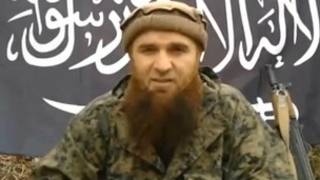 Лидер чеченских сепаратистов Али Абу-Мухаммад (скриншот с YouTube)