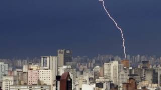 Relâmpago em São Paulo | Crédito: AP