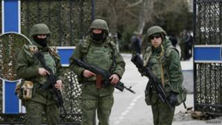 Российские военные в Крыму