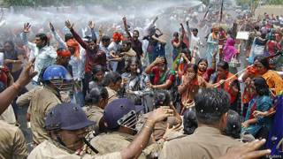 Protestas en Lucknow