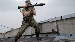 Бой в Луганске