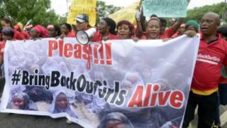 Masu zanga zanga akan matan Chibok