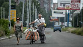 Беженцы из Славянска
